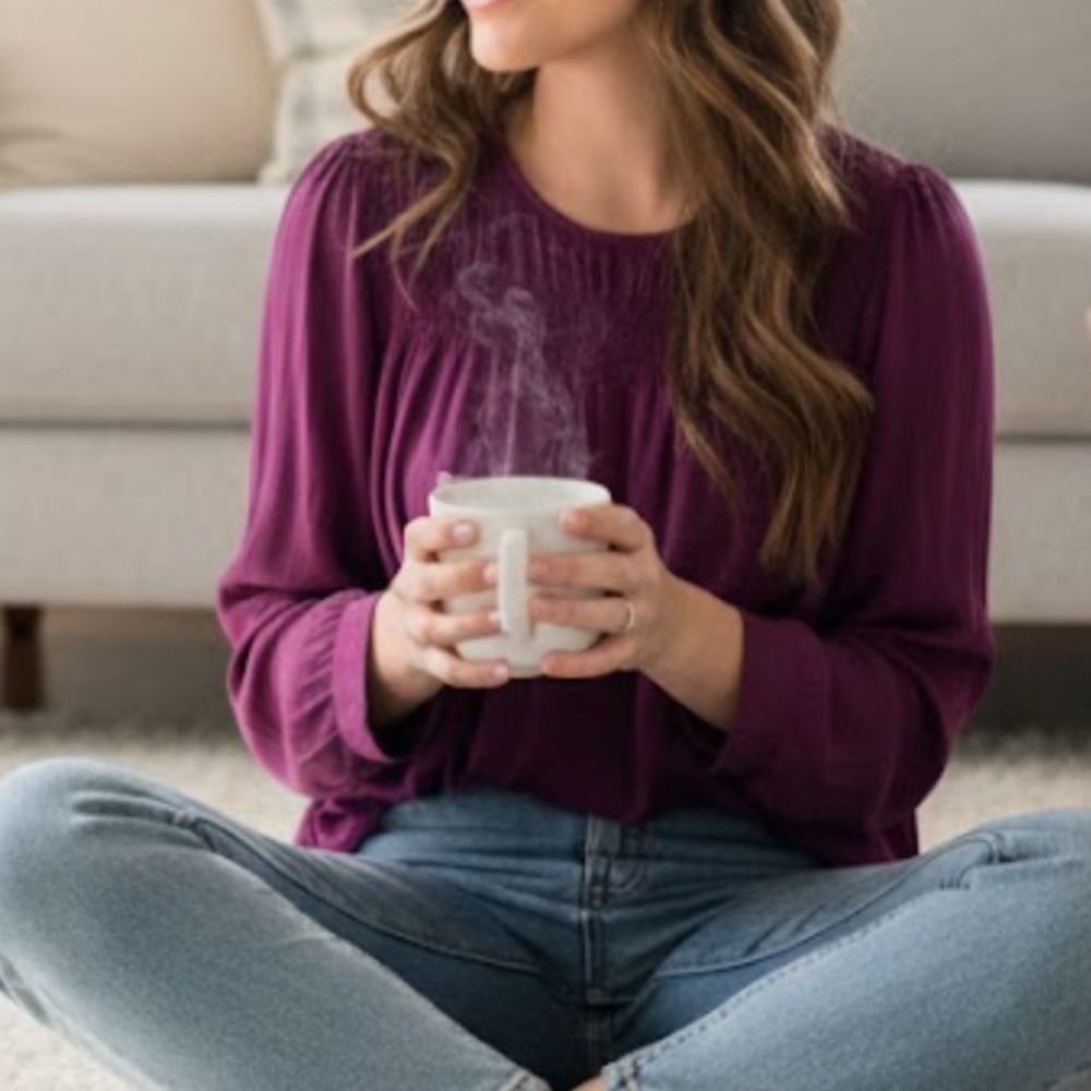 J. Jill Peasant style Pleated Blouse